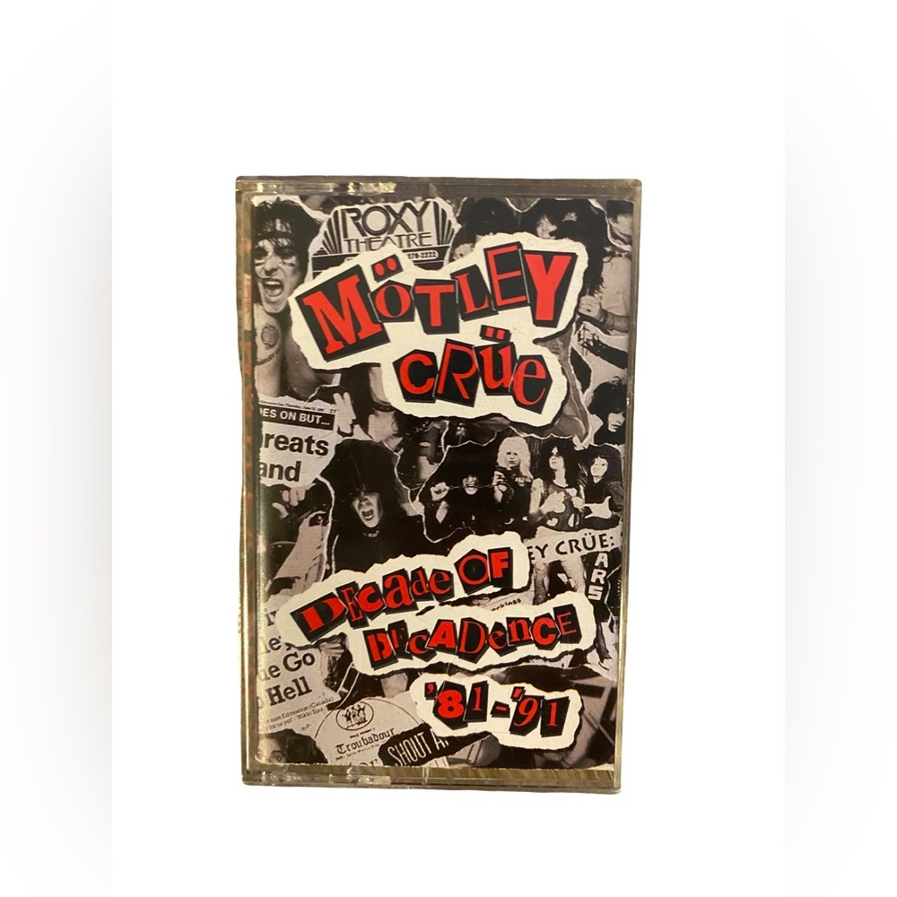 Motley Crue Decade Of Decadence ‘81-‘91 Cassette Tape